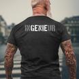 Engineur Genie Economy Engineer Mechanical Engineering Study T-Shirt mit Rückendruck Geschenke für alte Männer