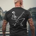 Esqueleto Tocando Guitarra Amante De La Música Rock And Roll Band Camiseta Hombre Estampado Espalda Regalos para ancianos
