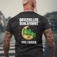 Fabian Official Sleep Personalised T-Shirt mit Rückendruck Geschenke für alte Männer