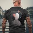 Faceless Man Planet Astronaut -Astral Cosmic Space Men's Back Print T-Shirt Gifts for Old Men
