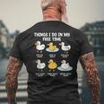 Feed Ducks Talk About Ducks Tank Top Men's Back Print T-Shirt Gifts for Old Men