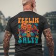 Feeling Salty Retro Groovy Sunglasses Ocean Lovers Beach Men's Back Print T-Shirt Gifts for Old Men