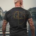 Fibonacci Círculo Dorado Ratio Camiseta Hombre Estampado Espalda Regalos para ancianos