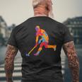 Field Hockey Colourful Hockey Player Children's Hockey Boys T-Shirt mit Rückendruck Geschenke für alte Männer