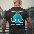 Finally World Peace On Earth Pun Achieved World Peas Tank Top Men's Back Print T-Shirt Gifts for Old Men