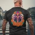 Fleurs De Crâne De La Catrina Dia De Los Muertos T-shirt imprimé au dos Cadeaux pour les vieillards