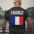 France French Flag Acation Travel Souvenir T-Shirt mit Rückendruck Geschenke für alte Männer
