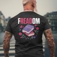 Freadom Anti Ban Books Freedom To Read Book Reading Men's Back Print T-Shirt Gifts for Old Men