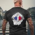 French Flag Home France T-Shirt mit Rückendruck Geschenke für alte Männer