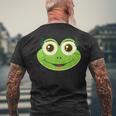 Frog Face Costume For Carnival And Fancy Dress T-Shirt mit Rückendruck Geschenke für alte Männer