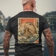 Capybara Ramen Noodle Japanese Anime Manga Kawaii Men's T-shirt Back Print Gifts for Old Men