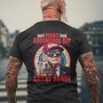 Cool Trump Groundhog Make Groundhog Day Great Again Men's T-shirt Back Print Gifts for Old Men