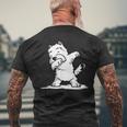 Gentle Westie Dog Dab Dance T-Shirt mit Rückendruck Geschenke für alte Männer