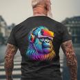 Gorilla Vr Playing Tag Boys Adult Gorilla Vr Gamer Men's T-shirt Back Print Gifts for Old Men