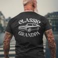 Grandpa Classic Car Graphic Family Grandpa Fathers Day Men's T-shirt Back Print Gifts for Old Men