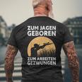 Hunter Zum Jagen Geboren S T-Shirt mit Rückendruck Geschenke für alte Männer