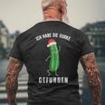 Ich Habe Die Gurke Finden Weihnachtsgurken Sieger T-Shirt mit Rückendruck Geschenke für alte Männer