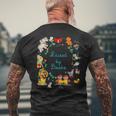 Saying About Reading Raised By Books Men's T-shirt Back Print Gifts for Old Men