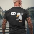 Seagull Cartoon I Sea Bird Animal Motif Moin North Sea T-Shirt mit Rückendruck Geschenke für alte Männer