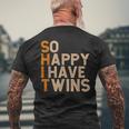 So Happy I Have Twins Día Del Padre Gemelos Divertidos Camiseta Hombre Estampado Espalda Regalos para ancianos