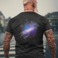 Galaxy Space Planets Universe Stars Moon Astronomer T-Shirt mit Rückendruck Geschenke für alte Männer