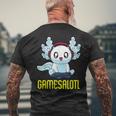 Gamesalotl Gamesolotl Gamer Gaming Axolotl Playsalotl T-Shirt mit Rückendruck Geschenke für alte Männer