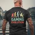 Gaming Evolution Humorideojuego Diciendo Divertido Gamers Camiseta Hombre Estampado Espalda Regalos para ancianos