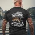 Geboren Zum Angeln Gezwungen Zum Arbeiten Angler T-Shirt mit Rückendruck Geschenke für alte Männer