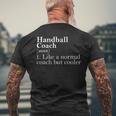 For Handball Trainer Definition Handball Trainer T-Shirt mit Rückendruck Geschenke für alte Männer