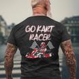 Go Kart Racer Red Kart Racing Kart T-Shirt mit Rückendruck Geschenke für alte Männer