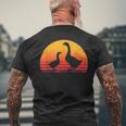 Goose Retro Vintage Sunset Men's Back Print T-Shirt Gifts for Old Men