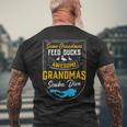Some Grandmas Feed Ducks Awesome Grandmas Scuba Dive Men's Back Print T-Shirt Gifts for Old Men
