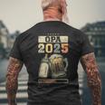 Grandpa 2025 Pregnancy Announcement Expecting Grandfather T-Shirt mit Rückendruck Geschenke für alte Männer