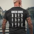 Greek Gods And Goddesses Old Greek Mythology T-Shirt mit Rückendruck Geschenke für alte Männer