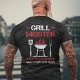 Grillmeister Lord Of The Flames Barbecue Party Barbecue S T-Shirt mit Rückendruck Geschenke für alte Männer