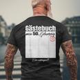 Guest Book 50Th Birthday Please Enter T-Shirt mit Rückendruck Geschenke für alte Männer