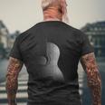 Guitarra Acústica Diseño Cool Grayscale Wood Guitarist Graphic Camiseta Hombre Estampado Espalda Regalos para ancianos