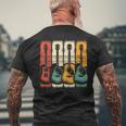 Guitars Music Vintage Guitar Men's T-shirt Back Print Gifts for Old Men