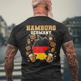 Hamburgo Alemania Souvenir Bandera Alemana Mapa Hamburgoacaciones Camiseta Hombre Estampado Espalda Regalos para ancianos