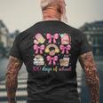 Happy 100 Days Of School Crayon Coquette Bow Enseignant Enfants T-shirt imprimé au dos Cadeaux pour les vieillards