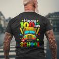 Happy 100Th Day Of School Bus Driver 100 Days Of School Men's T-shirt Back Print Gifts for Old Men