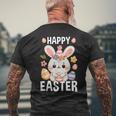 Happy Easter Conejito Pascua Feliz Pascua Camiseta Hombre Estampado Espalda Regalos para ancianos