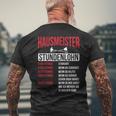 Hausmeister Hourly Wage Haustechnik Janitory T-Shirt mit Rückendruck Geschenke für alte Männer