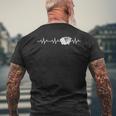 Heartbeat Heartbeat Styrian Harmonica Squeeze T-Shirt mit Rückendruck Geschenke für alte Männer