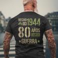Hecho En 1944 80 Años Guerra Aniversarios Amigos Perfecto Camiseta Hombre Estampado Espalda Regalos para ancianos