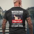 Hentai Drinking Japanese Anime Manga T-Shirt mit Rückendruck Geschenke für alte Männer