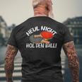 Heul Nicht Hol Den Ball Table Tennis Table Tennis T-Shirt mit Rückendruck Geschenke für alte Männer