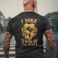 I Hike To Burn Off The CrazyRetro Camping Vintage Camper Men's T-shirt Back Print Gifts for Old Men
