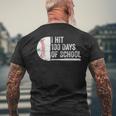 I Hit 100 Days Of School Baseball 100Th Day Of School Boys Men's T-shirt Back Print Gifts for Old Men