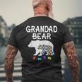 Hombre Grandad Bear Autism Awareness Autism Papa Daddy Camiseta Hombre Estampado Espalda Regalos para ancianos